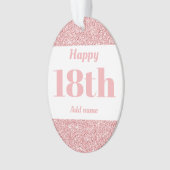 Hübscher personalisierter Geburtstagsgeschenk 18. Ornament (Vorderseite)