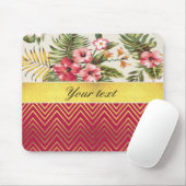 Hübscher personalisierter Hibiskus und Sparren Mousepad (Mit Mouse)