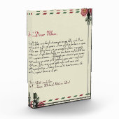 hübscher, Personalisierter Liebe-Brief handschrift Fotoblock (Links)