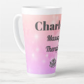 Hübscher personalisierter Massagetherapeut Latte T Milchtasse (Linke Ecke)