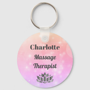 Hübscher personalisierter Massagetherapeut Schlüss Schlüsselanhänger