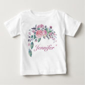 Hübscher Personalisierter Name Baby Girl Baby T-shirt (Vorderseite)