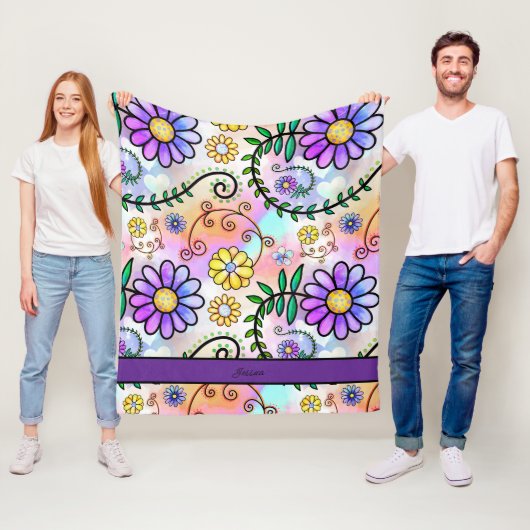 Hübscher Personalisierter Name Fleecedecke (Beispiel)