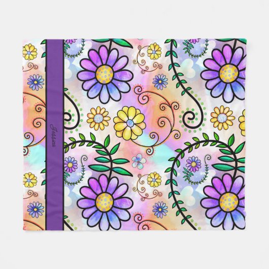 Hübscher Personalisierter Name Fleecedecke (Vorderseite (Horizontal))