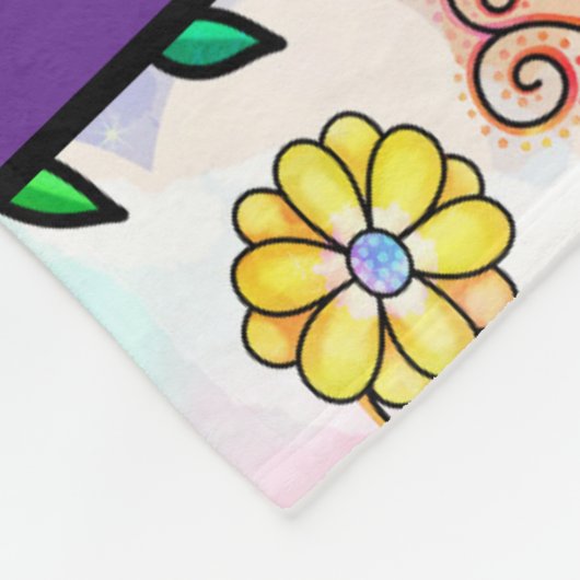 Hübscher Personalisierter Name Fleecedecke (Ecke)