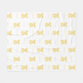 Hübscher Personalisierter Pfirsichhühner Feminine Fleecedecke (Vorderseite (Horizontal))