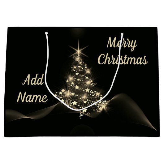 Hübscher personalisierter Weihnachtsgeschenk Große Geschenktüte (Vorderseite)