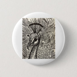 Hübscher Pfau Button
