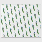 Hübscher Pfau Geschenkpapier (Flach)