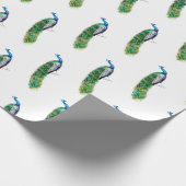 Hübscher Pfau Geschenkpapier (Ecke)
