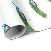 Hübscher Pfau Geschenkpapier (Rolleneckpunkt)