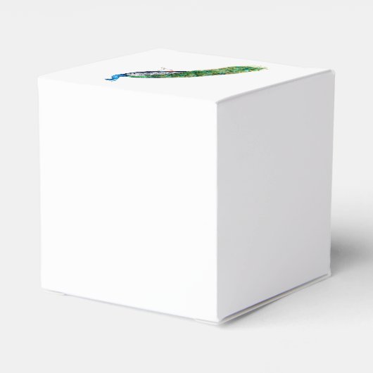 Hübscher Pfau Geschenkschachtel (Rückseite)