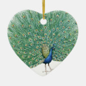 Hübscher Pfau Keramikornament (Vorne)