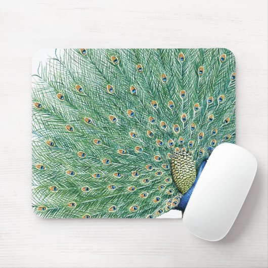 Hübscher Pfau Mousepad (Mit Mouse)