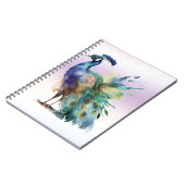 Hübscher Pfau Notizblock (Linke Seite)