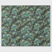 Hübscher Pfauenfederhalter Geschenkpapier (Flach)