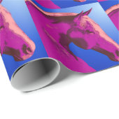 Hübscher Pferdekopf in hellrosa Geschenkpapier (Rolleneckpunkt)
