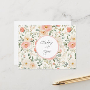 Hübscher Pfirsich-Rosa-Blüten-Geburtstag Postkarte