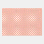 Hübscher Pfirsichweißer Verschluss Gemustert Geschenkpapier Set (Vorderseite 3)