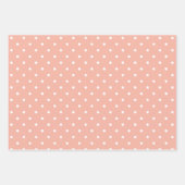 Hübscher Pfirsichweißer Verschluss Gemustert Geschenkpapier Set (Vorderseite 2)