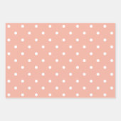 Hübscher Pfirsichweißer Verschluss Gemustert Geschenkpapier Set (Vorderseite)