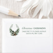 Hübscher Pinecone Winter Kranz Rücksendeadresse (Insitu)