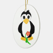 Hübscher Pinguin Keramikornament (Links)