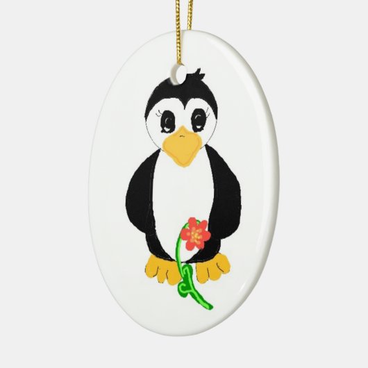 Hübscher Pinguin Keramikornament (Links)