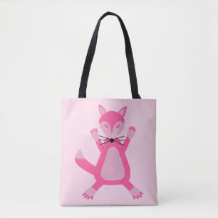 Hübscher Pink Baby Fox Doppelsieb Tasche