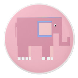 Hübscher Pink-Babyelefant Keramikknauf