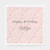 Hübscher Pink Blush Perlmuttgeburt Serviette (Vorderseite)
