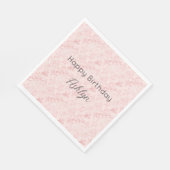 Hübscher Pink Blush Perlmuttgeburt Serviette (Ecke)