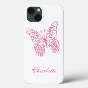 Hübscher Pink Butterfly iPhone Case