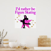 HÜBSCHER PINK FIGURE SKATER POSTER (Küche)