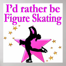 HÜBSCHER PINK FIGURE SKATER POSTER