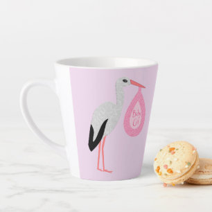 Hübscher Pink-Girl-Storch Milchtasse
