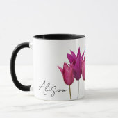 Hübscher Pink Tulpe floral Tasse (Links)