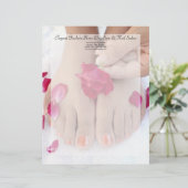 Hübscher pinkfarbener rosa Rosepedicure-Salon Briefkopf (Stehend Vorderseite)