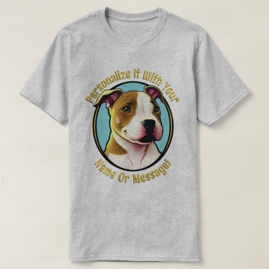 Hübscher Pitbull-T - Shirt (Design vorne)