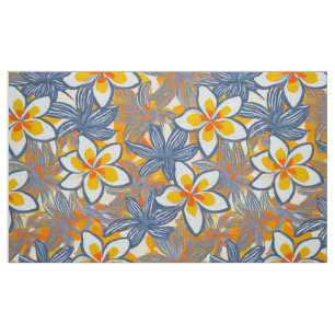 Hübscher Plumeria-Aloha-Druck Stoff