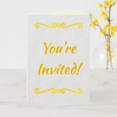 Hübscher Polterabend-Scroll Karte (Gelbe Blume)