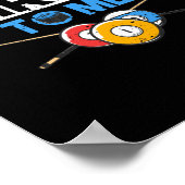 Hübscher Poolspieler 8 Ball Billard Liebhaber Poster (Ecke)