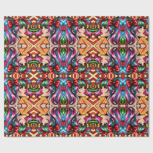 Hübscher Pop Art Comic Giro del Malcantone Geschenkpapier (Flach)