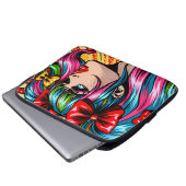 Hübscher Pop Art Comic Giro del Malcantone Laptopschutzhülle (Vorne Knopf)