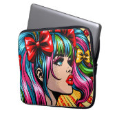 Hübscher Pop Art Comic Giro del Malcantone Laptopschutzhülle (Vorderseite Links)