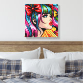 Hübscher Pop Art Comic Giro del Malcantone Leinwanddruck (Insitu (Schlafzimmer))