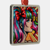 Hübscher Pop Art Comic Giro del Malcantone Ornament Aus Metall (Rechts)