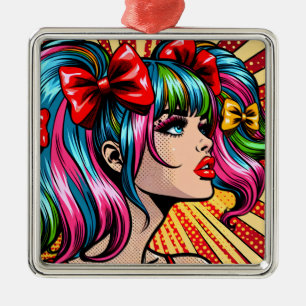 Hübscher Pop Art Comic Giro del Malcantone Ornament Aus Metall