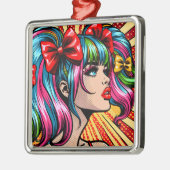 Hübscher Pop Art Comic Giro del Malcantone Ornament Aus Metall (Links)