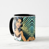Hübscher Pop Art Deejay Jamming Tasse (Vorderseite Links)